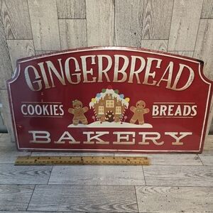 Open Road Brands Red Gingerbread Bakery Sign